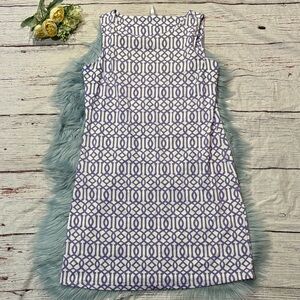 Lulu B Geometric Purple Patterned Sheath Dress